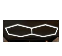 WHRAOY Lampada Da Garage A LED Esagonale - Luce Bianca, Lampada Da Soffitto, 1-4 Fori, Illuminazione Efficiente - Facile Da Installare, Per Garage, Autolavaggi, Palestre,2 holes