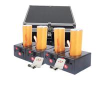 WHRAOY Macchina per Fuochi D'Artificio con Fontana Fredda(4pcs), Ricevitore Pirotecnico Freddo, 2 di Controllo Remoto Wireless+Ricevitori 4, con Valigia, per Matrimoni
