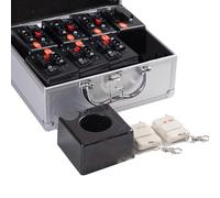 WHRAOY Mini Base per Fuochi D'artificio(8 Ricevitori), Ricevitore Pirotecnico Freddo, con Valigia+ 2 Telecomando Senza Fili, Distanza del Telecomando: 100 M, per Gli Spettacoli, Nozze