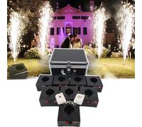 WHRAOY Mini Base per Fuochi D'artificio -con Valigia, 4/6/8/12 Ricevitore +2 Telecomando, Ricevitore Pirotecnico A Freddo, Macchina per Fontana di Scintille, per Il Palco della Festa,8pcs