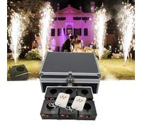 WHRAOY Mini Base per Fuochi D'artificio -con Valigia, 4/6/8/12 Ricevitore +2 Telecomando, Ricevitore Pirotecnico A Freddo, Macchina per Fontana di Scintille, per Il Palco della Festa,6pcs