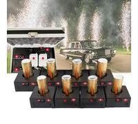 WHRAOY Ricevitore Pirotecnico Freddo, 2 di Controllo Remoto Wireless+6/8/12 Accenditore per Fuochi D'Artificio A Freddo, con Valigia, Distanza del Telecomando:100 M, per Matrimoni,8pcs
