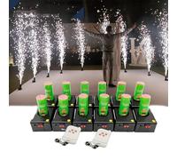 WHRAOY Ricevitore Pirotecnico Freddo- 8/12 Ricevitori, Macchina per Fuochi D'Artificio A Fontana Fredda, Sistema di Controllo Remoto Wireless, Attrezzatura Scenica, con Scatola di Protezione,12pcs