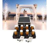WHRAOY Ricevitore Pirotecnico Freddo- 8/12 Ricevitori, Macchina per Fuochi D'Artificio A Fontana Fredda, Sistema di Controllo Remoto Wireless, Attrezzatura Scenica, con Scatola di Protezione,8pcs