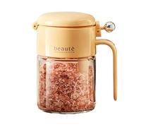Whrcy Barattoli Porta Spezie - Contenitori Trasparenti con Coperchio | Organizzatore Ermetico Con Cucchiaio Per Dispensa Cassetto Cucina