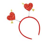 Whrcy Fascia per capelli a cuore, copricapo a cuore | Copricapo rosso a forma di amore | per capelli per costumi da festival, fotografici per San per ragazze
