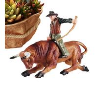 Whrcy Figurina Giocattolo Cavalcante - Modello simulato di Bestiame da torero Spagnolo Selvatico | Collezione Rodeoes Playset Preschool Science Educational Learn Cognitive Props for Age 3-5