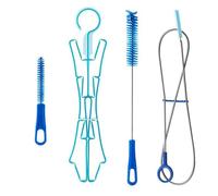 Whrcy Kit Pulizia Sacca idrica,Kit di Pulizia per Serbatoio d'Acqua, 4 in 1 Kit di Pulizia con Spazzola Flessibile Lunga, Spazzola Piccola, Spazzola Grande e Gancio Pieghevole