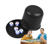 Whrcy Set di tazze di dadi, set di tazze di dadi a barra,Gioco di dadi per bar - La tazza di dadi con coperchio include 5 dadi, giochi da tavolo con scuotitore di dadi, giochi di impilamento di dadi