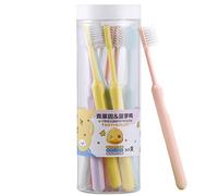 Whrcy Spazzolino da denti morbidi per la pulizia, spazzolino morbido per denti sensibili, set di accessori da bagno per la famiglia multicolore compatto per l'igiene orale per uomini e donne