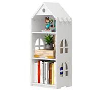 Whsmke Libreria Da Terra Con Ripiani Multipli Organizzatoreorganizzatore | Espositore per camera letto, soggiorno ufficio studio organizzatore di libri per la casa degli studenti(bianca,40*30*100cm)