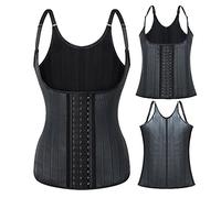WHSPORT Donna Vita Corsetto Dimagrante Waist Trainer Corset Cincher Bruciatore di Grasso Addominale in Shaper per Il Corpo Disossato in Acciaio Body Shaper (Color : Black, Size : L)