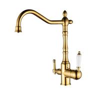 WHSY127 Antique Way Classic Kitchen Faucet, High Rotation Solid Brass for Kitchens Beautiful