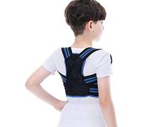 WHSY127 Bambini Regolabili Correttore di Supporto per la Cintura per Bambini Ragazzo Ragazza Ortopedica Spina Dorsale Posteriore Spalla Lombare Bretelle salutari (Colore: Blu, Dimensione: Media m)
