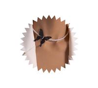 WHSY127 Boho Girocollo con Catena di Perle Piccole Perline Bianche Dorate Collana di Perle Pizzo Girocollo con Farfalla Nera Colletto Corto Collana con clavicola Gioielli per Donne Uomini e Ragazze