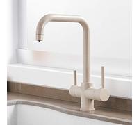 WHSY127 Ceramic Cartridge Faucet Brass Finish for Kitchen - Beige with DOT Beautiful