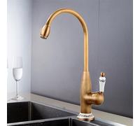 WHSY127 Classic Brass Rotating Faucet for Home Kitchen - Elegant Single Handle Beautiful