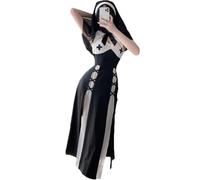 WHSY127 Costume da Suora Lingerie per Donna Cosplay Abito da Suora Anime Cameriera Lingerie Biancheria Intima da Suora Gotica Costumi di Halloween