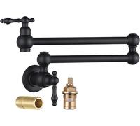WHSY127 Kitchen Faucet with Pull Down Sprayer - Solid Brass Matte Black Finish (Bronze) for Home Beautiful