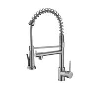 WHSY127 Pull-Down Sprayer Faucet with Spring for Stylish And Functional Kitchen Use - Black Beautiful
