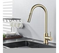 WHSY127 Pull out Touch Kitchen Faucet with Pull-out Sprayer for Black, Brushed Nickel/Gold Beautiful