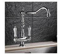 WHSY127 Retro Brass Kitchen Faucet with Ceramic Handles & Stylish Home Upgrade Beautiful