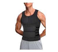 WHSY127 Vita Posteriore Che Forma Il Corpo alla Formazione in Palestra Fitness a Doppia Cintura Sauna Supporto traspirato di Sudore (Nero, 3XL) Beautiful