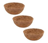 Whtkoph 3 Pezzi di Rivestimenti per Fioriere, Rivestimento Spesso di Ricambio in Fibra di Dado Tondo per Piante Sospese E Vasi da Fiori in Fibra di Cocco per, 25 Centimetri