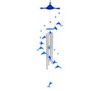 Whtkoph Carillon Acrilico Carillon da Appendere Alluminio Finestra Forme Creative Facile Installazione Soave Suono Artigianale Adatto per Patio Decorazione Interna Regalo, Fiore