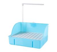 Whtkoph Doccia Automatica per Uccelli, Vasca da Bagno per Pappagalli, Piscina per Animali Domestici, Rubinetto di Circolazione, Accessori per Gabbia per, Blu