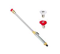 Whtkoph Idropulitrice Ad Alta Pressione Pistola Lavaggio Auto Lancia per Giardino Ugello Regolabile Struttura Solida Alluminio E Ottone Getto Stretto E Ampio, Gray Dual Nozzle