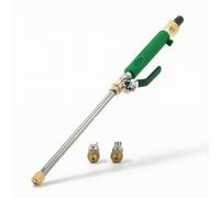 Whtkoph Idropulitrice Ad Alta Pressione Pistola Lavaggio Auto Lancia per Giardino Ugello Regolabile Struttura Solida Alluminio E Ottone Getto Stretto E Ampio, Green