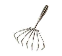 Whtkoph Rastrello Manuale a Pinza per La Raccolta di Conchiglie di Mare, Strumento Portatile per La Raccolta di Vongole, 7 Denti 9 Cm