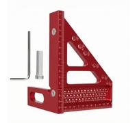 Whtkoph Squra da in Alluminio con Forma Triangolare E Segni Multipli per Controllo Rapido Degli Angoli E Marcatura Complessa con Bordo a L per Allineamento, 5MM Standard