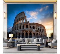 WHUOEUCO Carta da Parati Murale Colosseo 250x175 cm Fotomurali Effetto 3D, Poster Carta da Parati Decorazione per Camera dei Bambini Soggiorno Camera da Letto