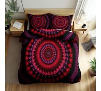 WHUOEUCO Copripiumino Matrimoniale 220x240cm amore romantico rosso Set Biancheria Da Letto Completo in Microfibra Anallergico con Cerniera, 1 Copripiumino + 2 Federa 50x80cm