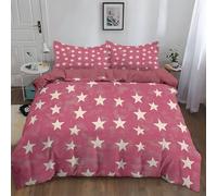 WHUOEUCO Set Copripiumino 135x200cm Stelle Carine 3 Pezzi Biancheria da Letto Microfibra Moderno Stampa 3D, Parure Copri Piumone con 2 Federa Bambini Adulti