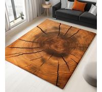 WHUOEUCO Tappeto Salotto 180x240cm Crepa Nel Ceppo D'Albero Marrone Morbido Tappeto Scendiletto Camera da Letto Tappeti Lavabili per Soggiorno Cameretta Bambino Ufficio