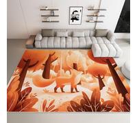 WHUOEUCO Tappeto Salotto Volpe Animale Della Foresta 120x180cm Morbido Tappeto Scendiletto Camera da Letto Tappeti Lavabili per Soggiorno Cameretta Bambino Ufficio