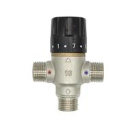 WHVAVFQI Valvola miscelatrice in Ottone Valvola termostatica a energia Solare Rubinetto del Bagno Controllo Miscelatore Temperatura DN15 DN20 DN25(DN15)