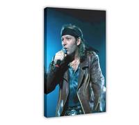 WHWRHQ Esclusivo poster vintage vintage con ritratto del cantante Vasco Rossi, 1 poster su tela, decorazione artistica da parete per soggiorno, camera da letto, decorazione, 50 x 75 cm