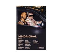WHWRHQ NIMORIGINAL - Poster artistico con album musicale hip hop, con lista delle tracce di copertina, elegante regalo per i fan del rapper, decorazione per camera da letto, ufficio, camera da letto