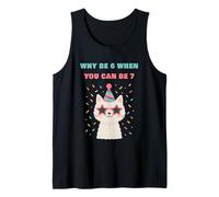 Why Be 6 When You Can Be 7 - Girls Birthday Cartoon Cat Canotta