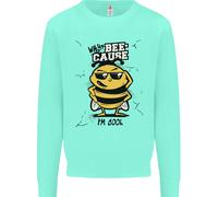 Why? Bee-Cause IN Cool Divertente Ape Bambini Felpa Maglione