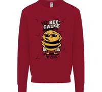 Why? Bee-Cause IN Cool Divertente Ape Bambini Felpa Maglione