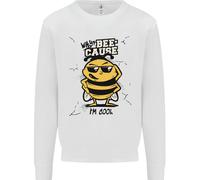 Why? Bee-Cause IN Cool Divertente Ape Bambini Felpa Maglione