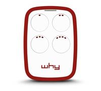 WHY EVO NOA Granade Red Radiocomando Multifrequenza da 280 a 868 MHz Apricancello Rolling Code Codice Fisso Autoapprendente 4 in 1 Telecomando Garage Cancello Programmabile Ergonomico a Lungo Raggio