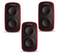 WHY EVO NOA MINI - Telecomando universale a 4 pulsanti - programmabile codice fisso o codice rotante - Frequenze 433 o 868 MHz - Per cancelli e porte del garage (rosso vulcano Set di 3 telecomandi)