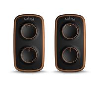 WHY EVO NOA MINI - Telecomando universale a 4 pulsanti - programmabile codice fisso o codice rotante - Frequenze 433 o 868 MHz - Per cancelli e porte del garage (Tabac Selvage Set di 2 telecomandi)
