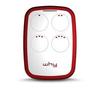 WHY EVO NOA Radiocomando Multifrequenza da 280 a 868 MHz Apricancello Rolling Code Codice Fisso Autoapprendente 4 in 1 Telecomando Garage Cancello Programmabile a Lungo Raggio (Granade Red)